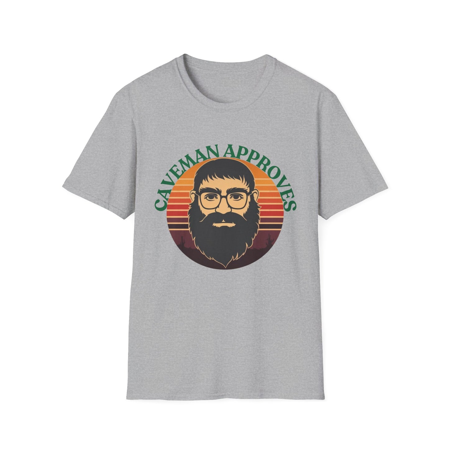 Caveman Approves T-Shirt, Funny Graphic Tee, Vintage Humor Shirt, Unisex Softstyle Tee, Sarcastic Caveman Shirt, Sophisticated Caveman